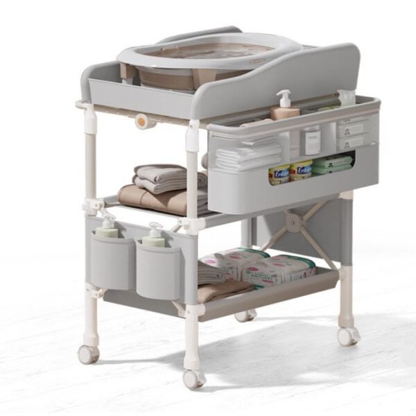Foldable Changing Table with Storage